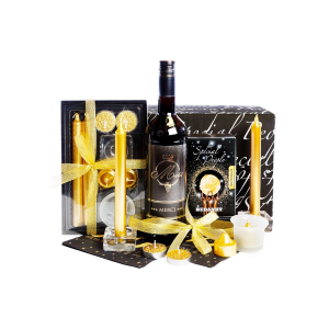 Mooi uniek kerstpakket met pizzarette verpakt in feestelijke verpakking